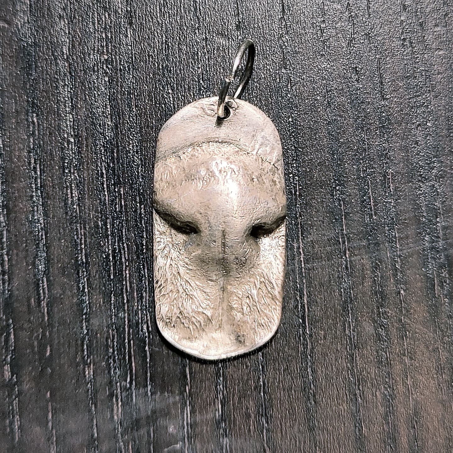 Nasenabdruck Silberanhänger Freiform